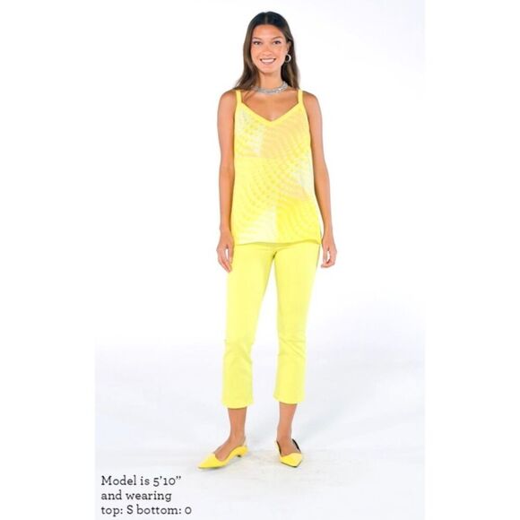 Cabi Sunbeam Cami Electric Women's Top Size Medium Yellow Summer Vibrant - Picture 8 of 8